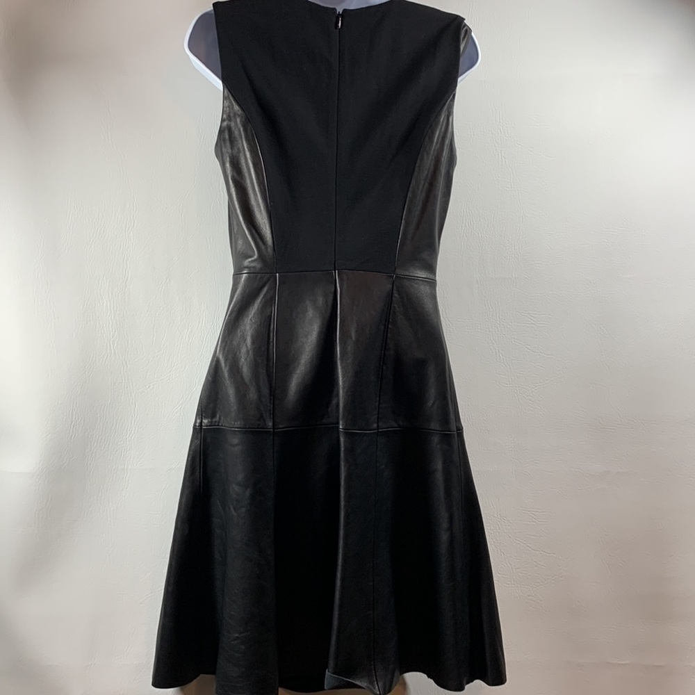 NWT Antonio Melani Luxury Soft Black Leather Sleeveless Dress, 2 - Picture 5 of 10
